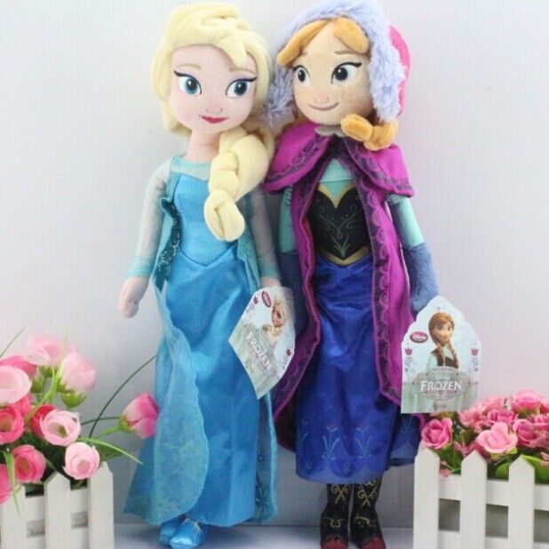 frozen anna and elsa plush dolls