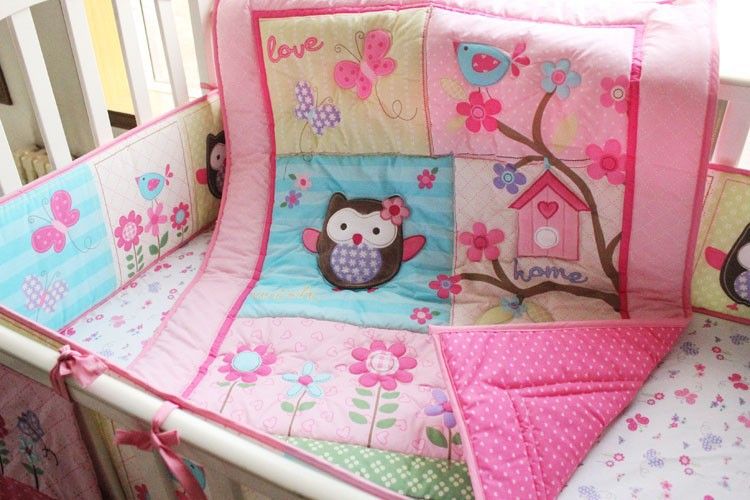 Vente Ensemble De Literie Pour Bebe Broderie Hibou Papillon Fleurs Ensemble De Literie Pour Lit De