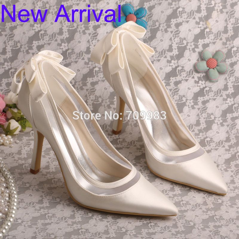 pointed ivory heels