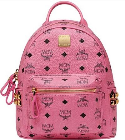 mcm pink backpack mini