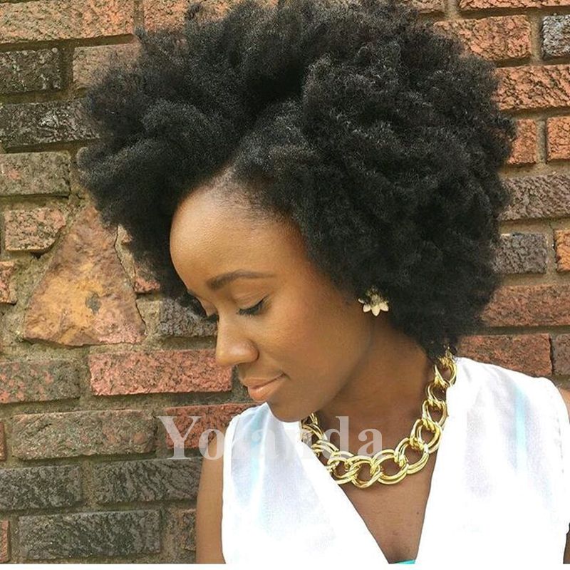 100 Human Real Hair Wig Top Quality Natural Soft Kinky Curly