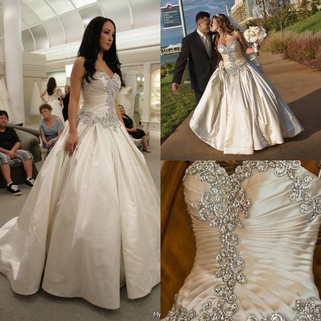 ivory white wedding gown
