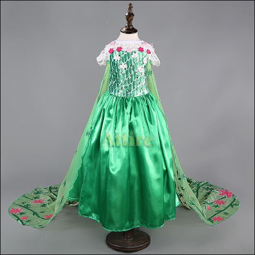Compra Frozen Fiebre Traje Inspirado Verde Maxi Dividir Elsa Dress Flor  Príncipes Vestir Larga Del Piso Cosplay Flor De Vestuario Rebordear Gasa  Capa Barato | Entrega Rápida Y Calidad | Es.Dhgate