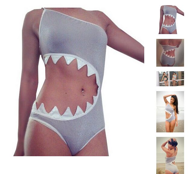 sharkini swimsuit