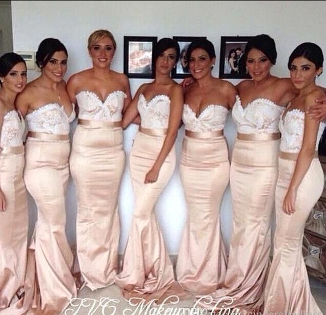 sweetheart mermaid bridesmaid dresses