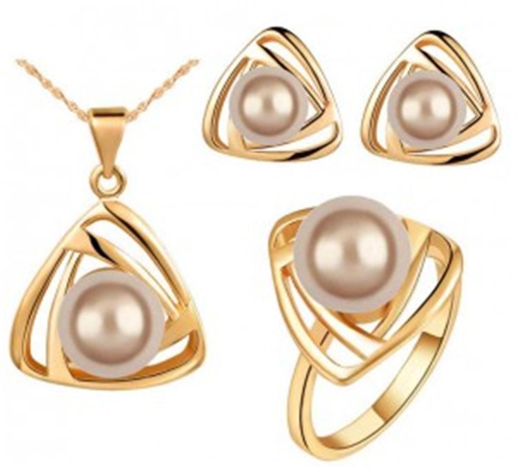 Luxury Necklace Earrings Rings Set Ladies Vintage Evening Necklaces and Earring Sets Fashion Bridal Jewelry Online G071