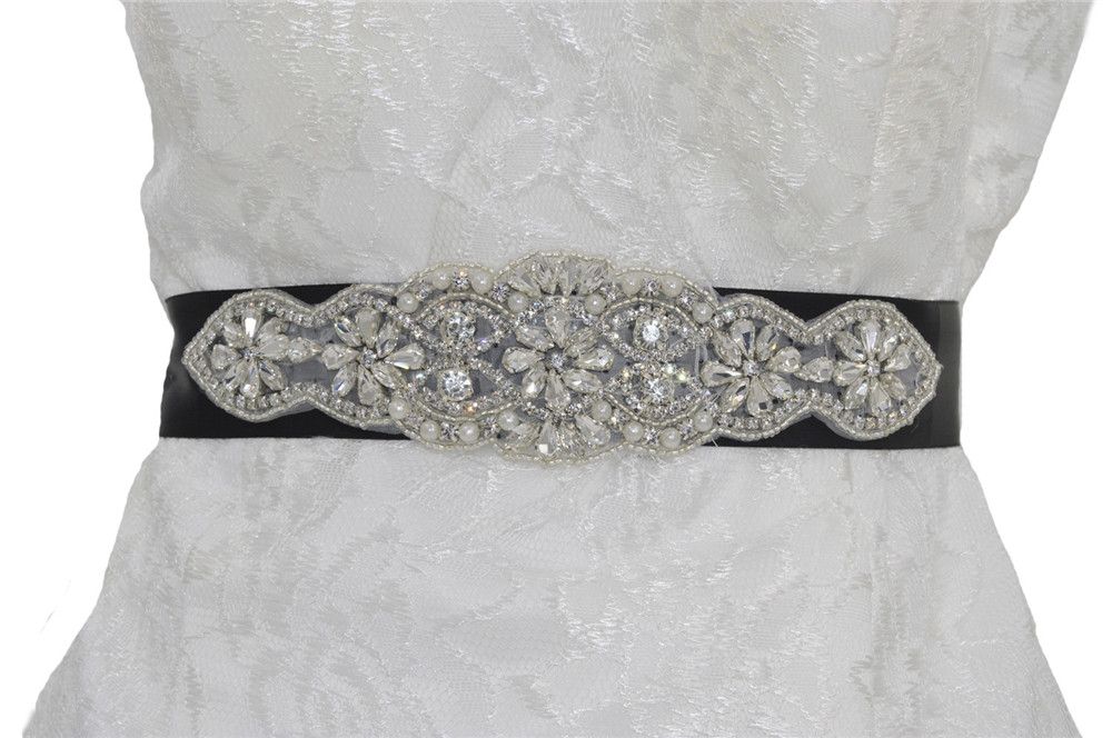 Rhinestone ribbon belt Outlet