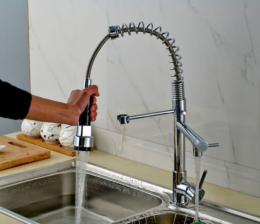 الجملة والتجزئة الحديثة كروم النحاس صنبور المطبخ المزدوج البخاخ الربيع سفينة غرقت خلاط صنبور الجملة والتجزئة الحديثة كروم النحاس صنبور المطبخ المزدوج البخاخ الربيع سفينة غرقت خلاط صنبور