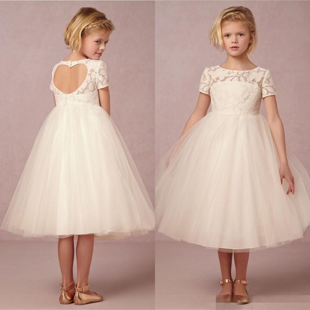girls lace flower girl dress