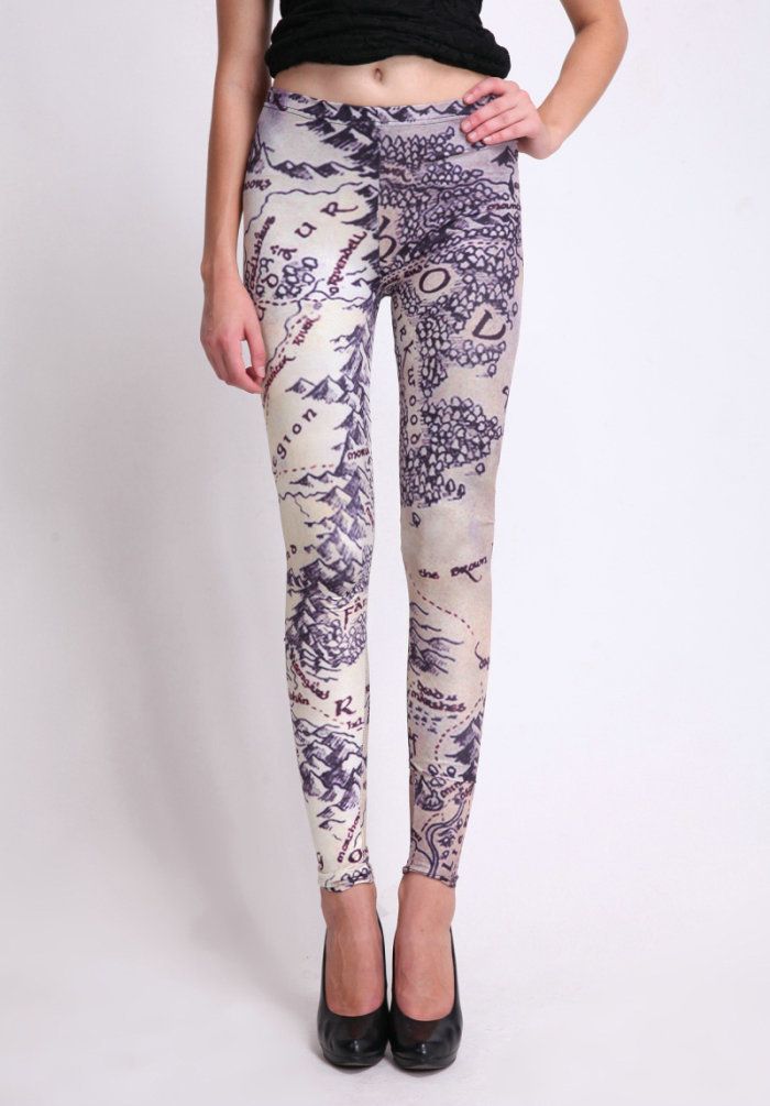globe print leggings