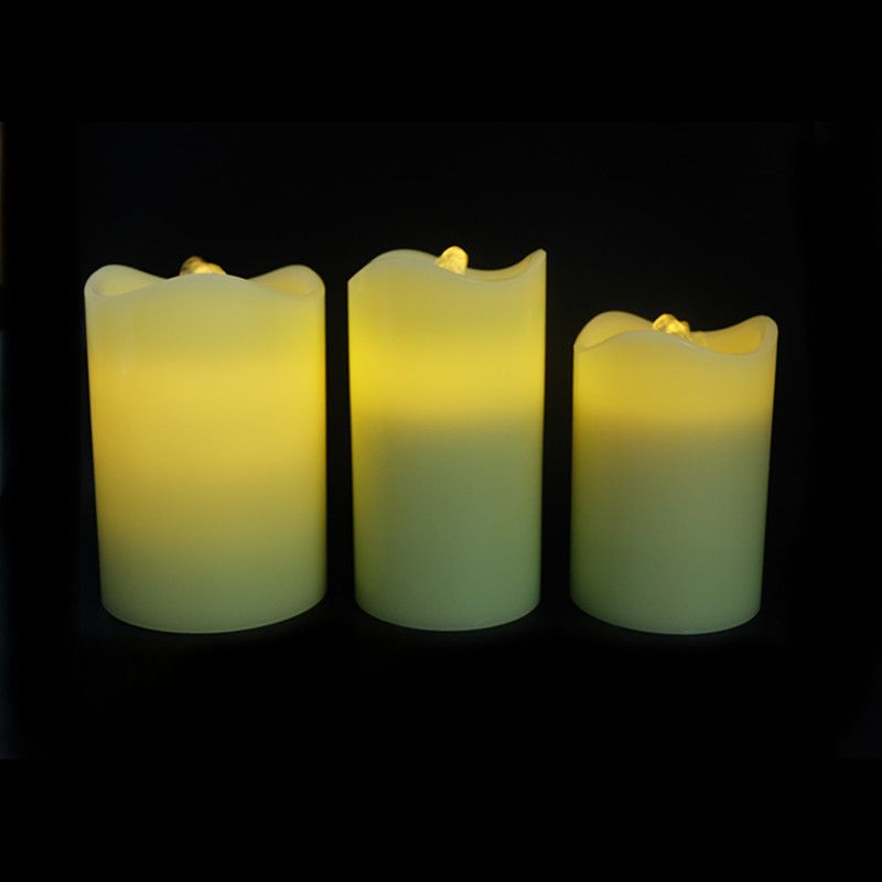 E Flame 7 Solid Color Wax Candle Fountain LED Candle Flameless Candle