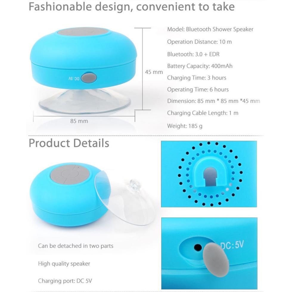 21 Waterproof Wireless Bluetooth Speaker Dustproof Mini Speakers Handfree Sucker Colorful Bts 06 Hot Good Quality From Cact 3 Dhgate Com