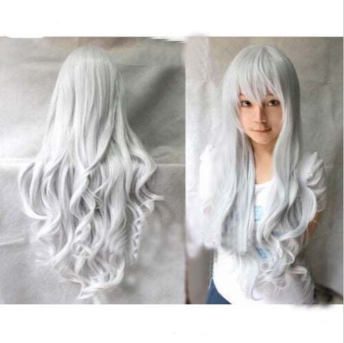 perruque cheveux long blanc