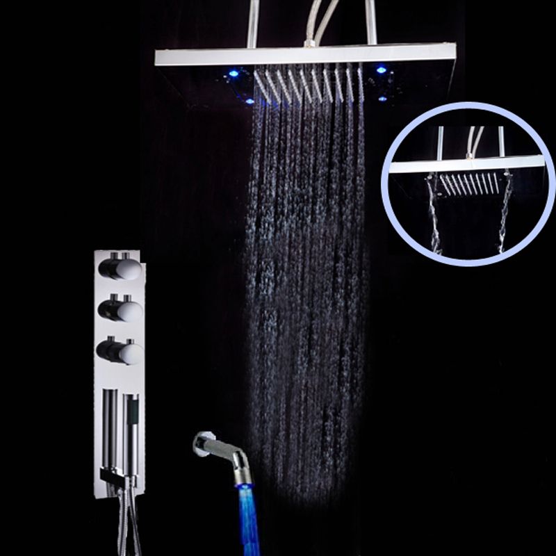 2019 Wholesale And Retail 3 Led Colors Ceiling Mounted Rain Shower