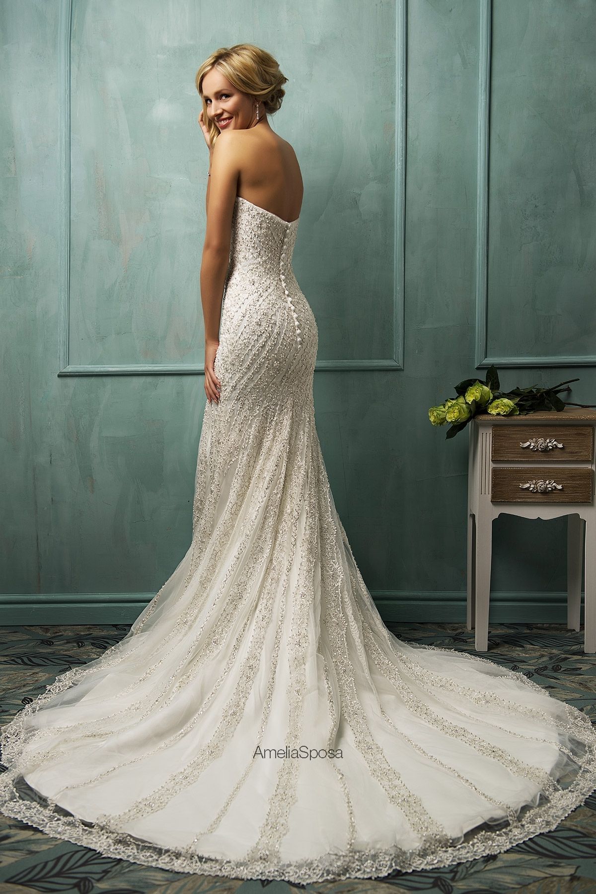 mermaid sequin bridal gowns