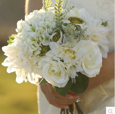 European Countryside Fresh Style Bridal Bouquets Artificial Rose