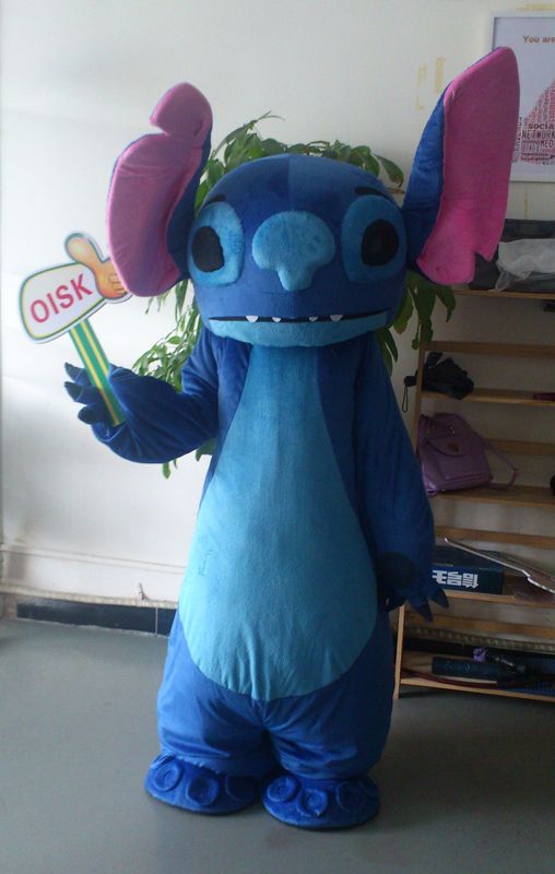 Lilo&Stitch Mascot Costume Cosplay Outfit Halloween Party For Adult Fan...
