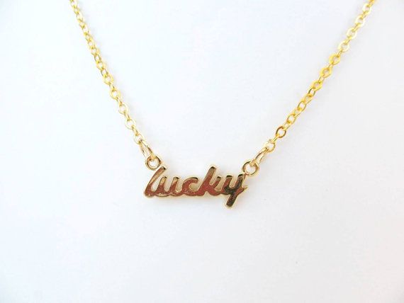 N122 Gold Silver Simple Lucky Word 