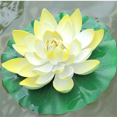 Hot 30 cm EVA real olhar flores de lótus lagoa flor de seda artificial para  decoração