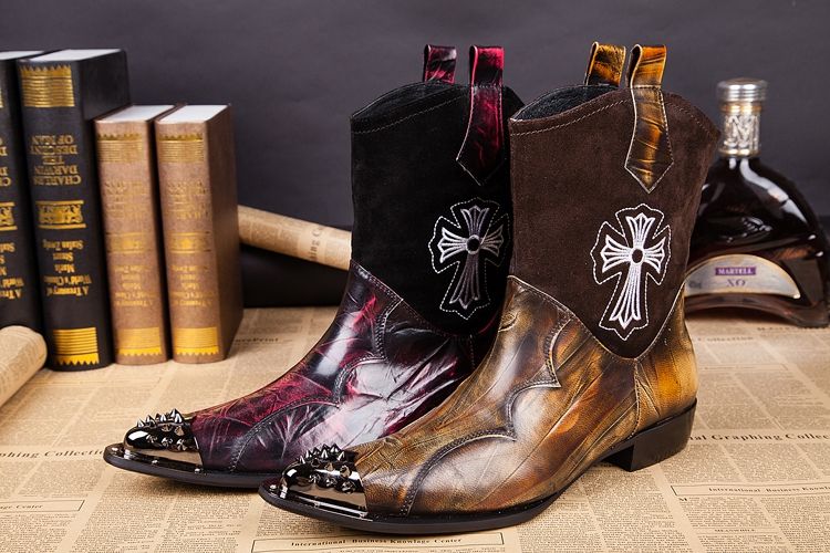 demi bottes cuir homme