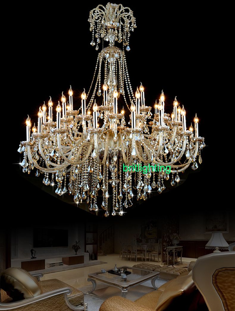 Extra Large Crystal Chandelier Lighting Entryway High Ceiling
