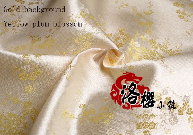 Gold background Yellow plum blossom