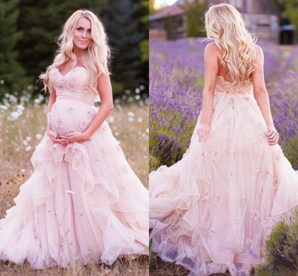 pink corset wedding dress