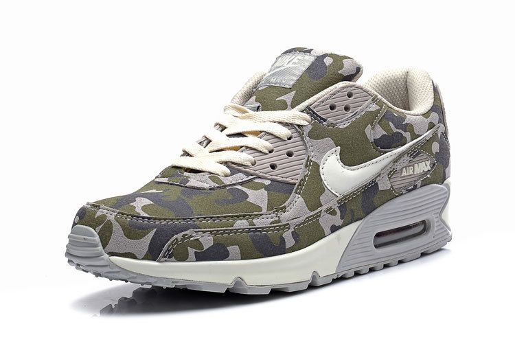 Mil millones navegación lavandería Nike Air Max 90 hombres en camuflaje zapatos corrientes militares, zapatos  al aire libre a estrenar