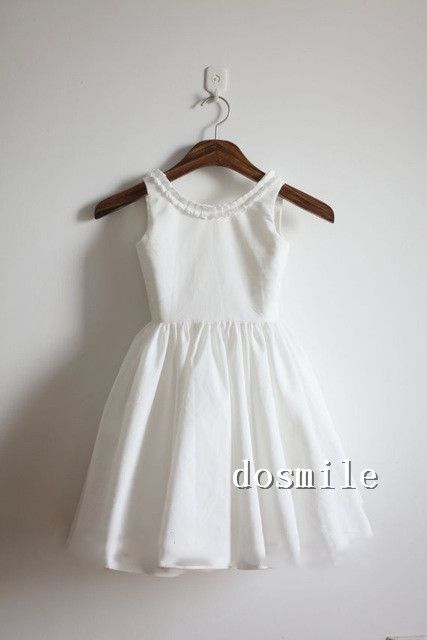 simple white dress for girls