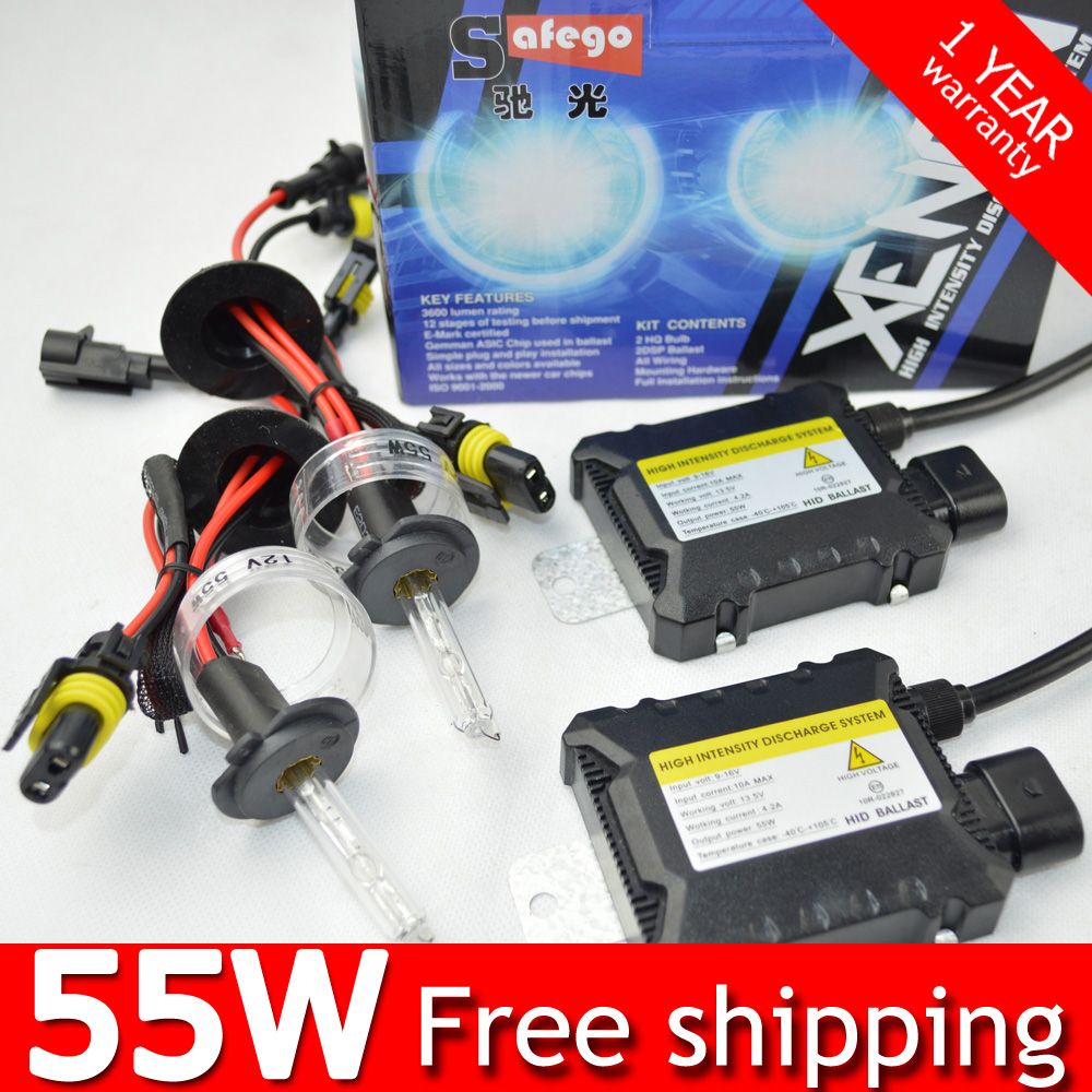 DC 12V 55W Xenon HID Kit H7 H4 H1 H3 H8 H9 H11 880 9005 9006 4300K