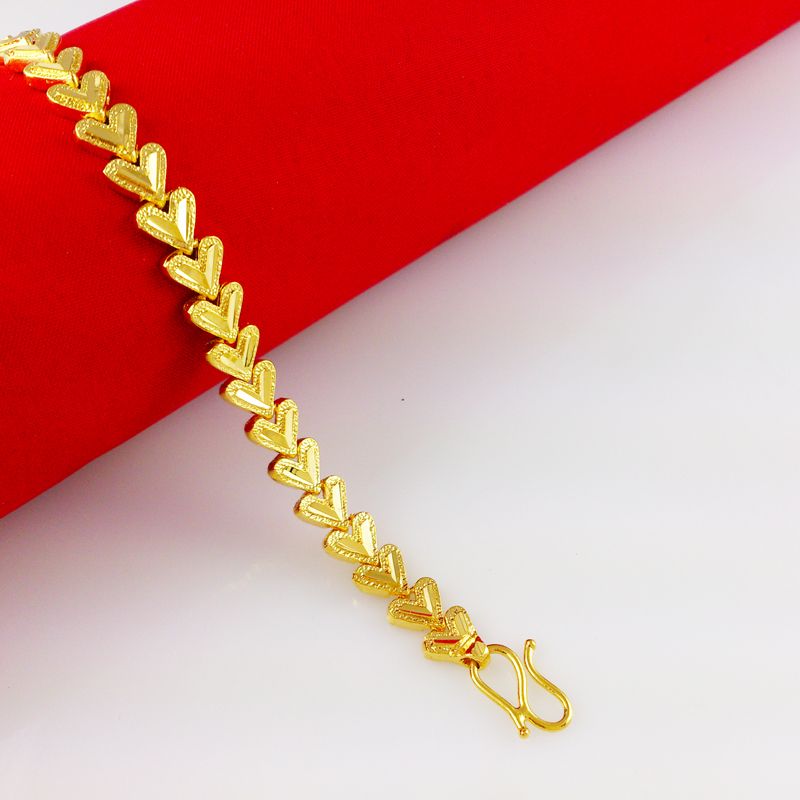 Charm Bracelet 18 K Yellow Gold GF 