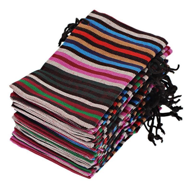 JP 10x14cm Bunt Tribal Tribe Drawstring Jewelry Gift Bags Pouches