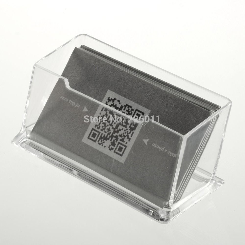 Wholesale New Business Card Holder Display Clear Desktop Stand Acrylic Plastic Desk Shelf Brand ...