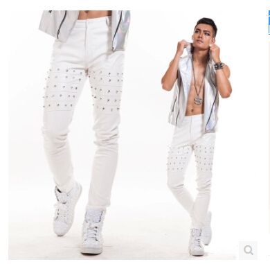 white leather tights