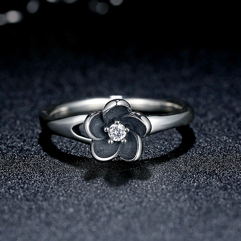 pandora anello fiore nero pandora anello fiore nero