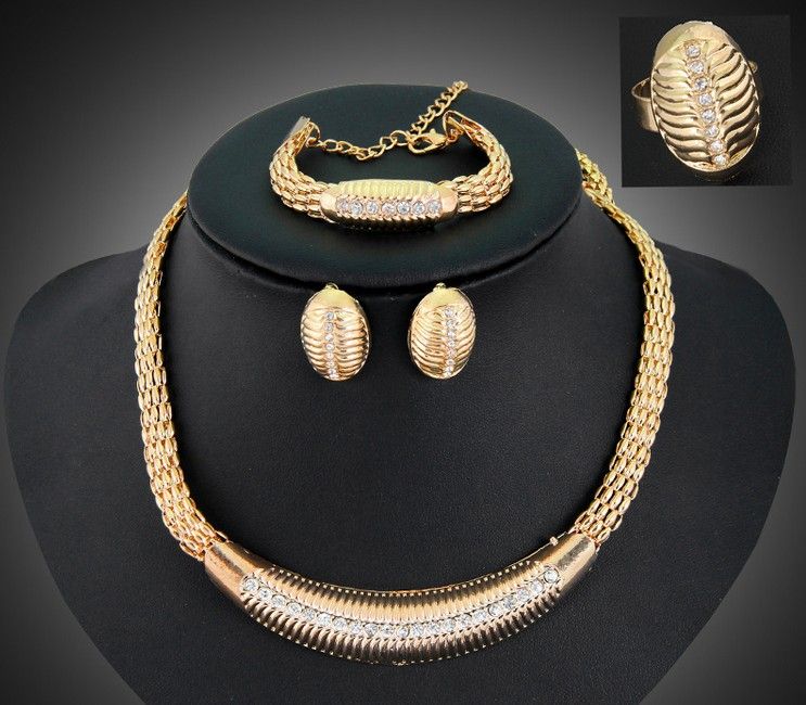 Discount Top Quality 18K Gold Plated Chunky Chain Statement Necklace ...