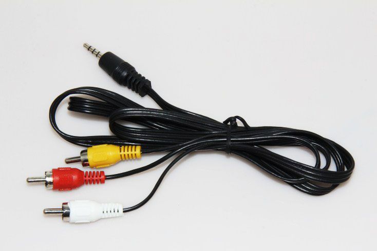 Cable Audio Video Conector de 3.5mm 3 RCA Cable 112CM 3 en 1 Cable RCA Adaptador Velocidad 50pcs / up