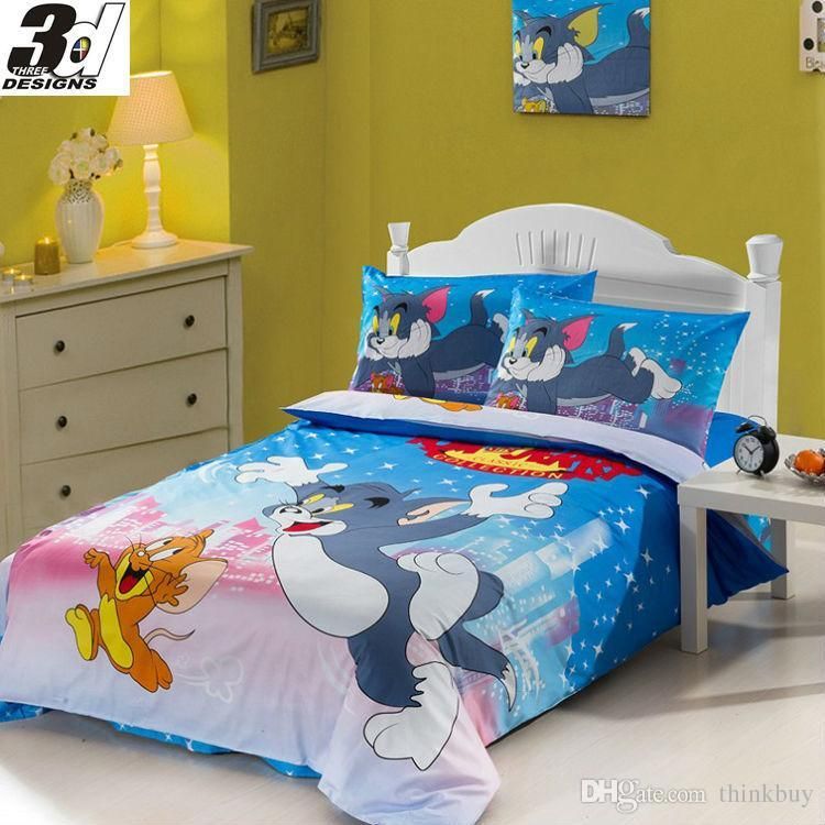 2020 Tom And Jerry Kids Bedding Set Cartoon Cute Doona Duvet Cover