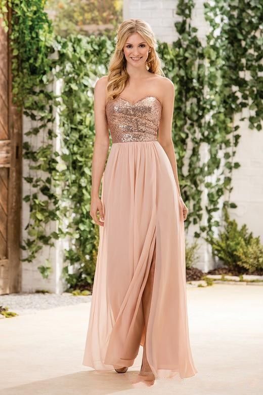 rose gold colored dresses