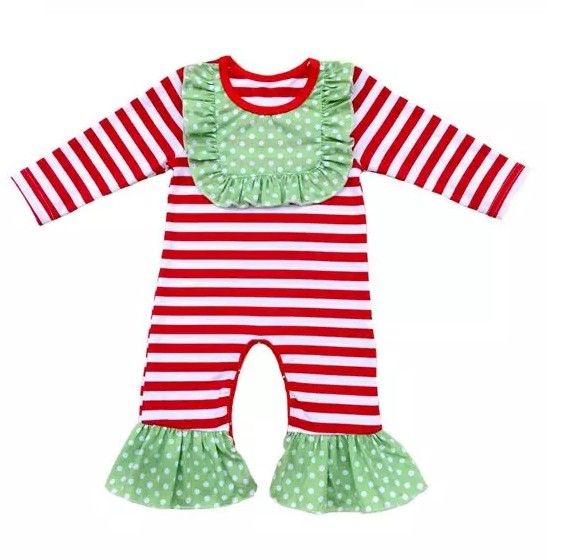 Fall 2017 Baby Christmas Pajamas One Piece Baby Girl Rompers Floral ...