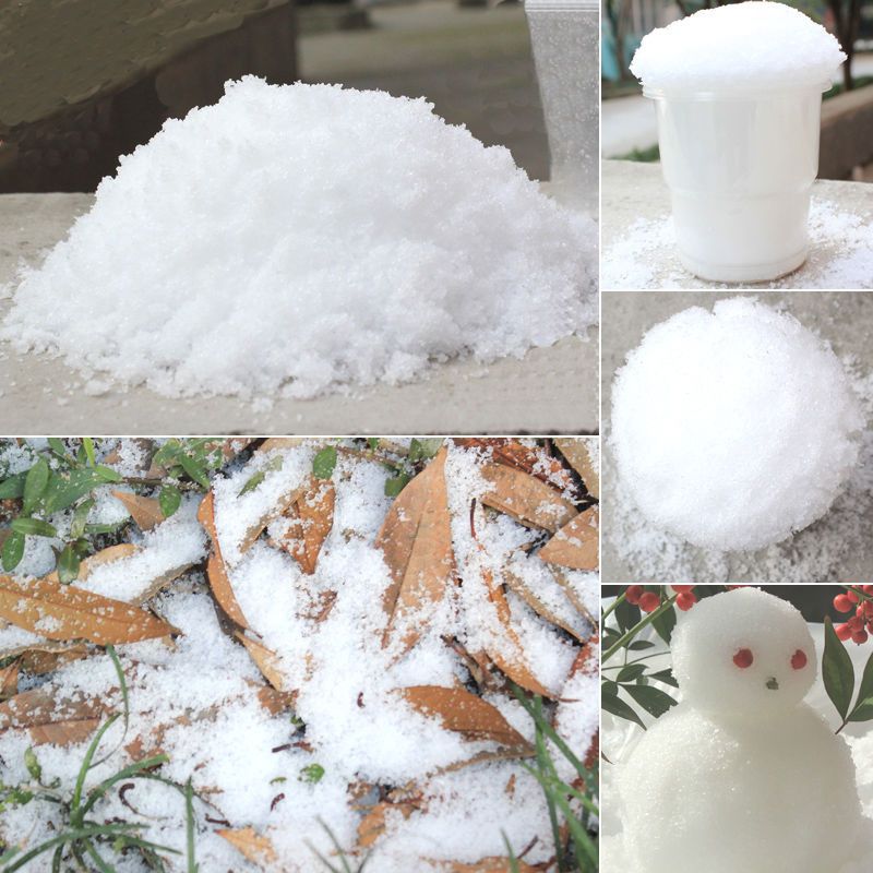 J&X Instantánea Suave y esponjosa Navidad Magic Nieve en Polvo Artificial Decoración de Navidad Falso 100 Gramos