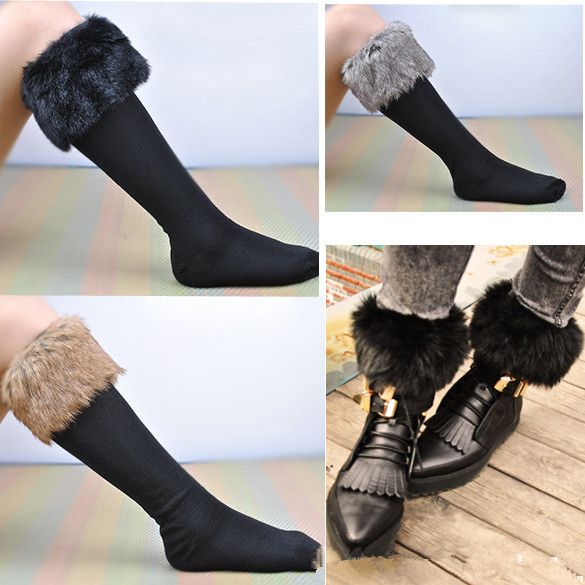 Faux Fur Snow Socks Leg Warmer Fur 