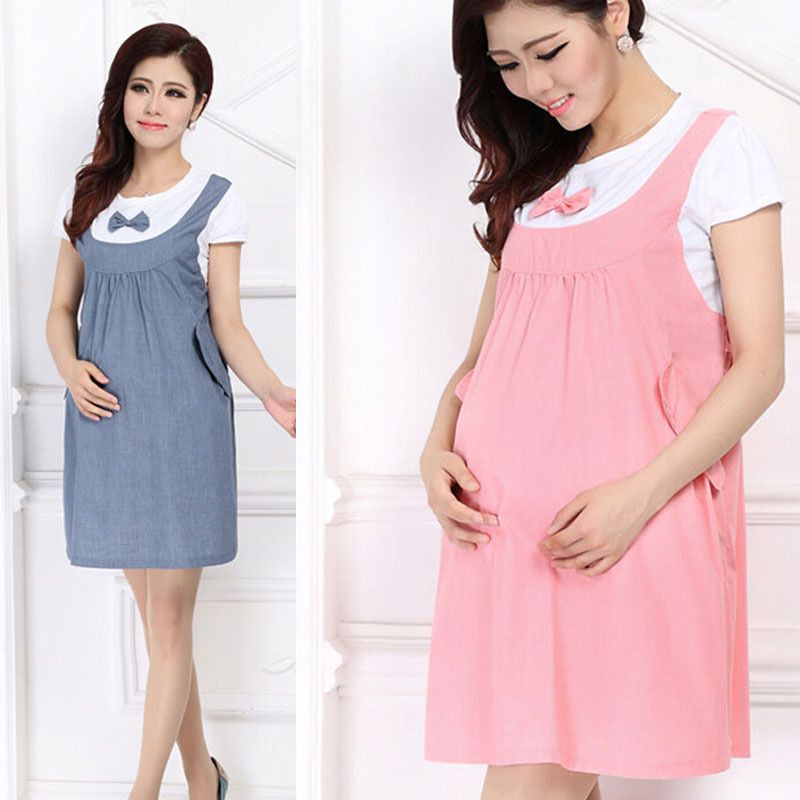 partícipe nivel Volver a llamar Feitong ropa de maternidad del vestido del arco del verano para las mujeres  embarazadas Set de