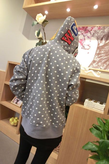 bape polka dot moletom com capuz