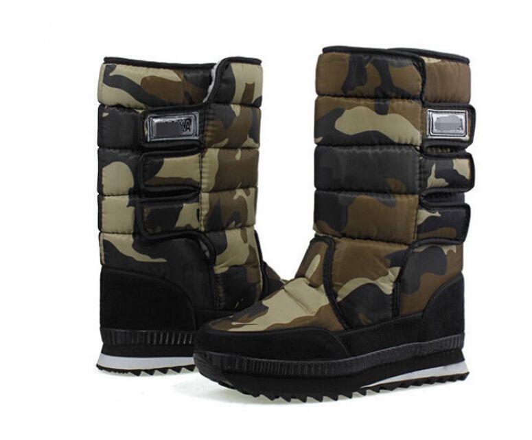 mens fur lined waterproof snow boots