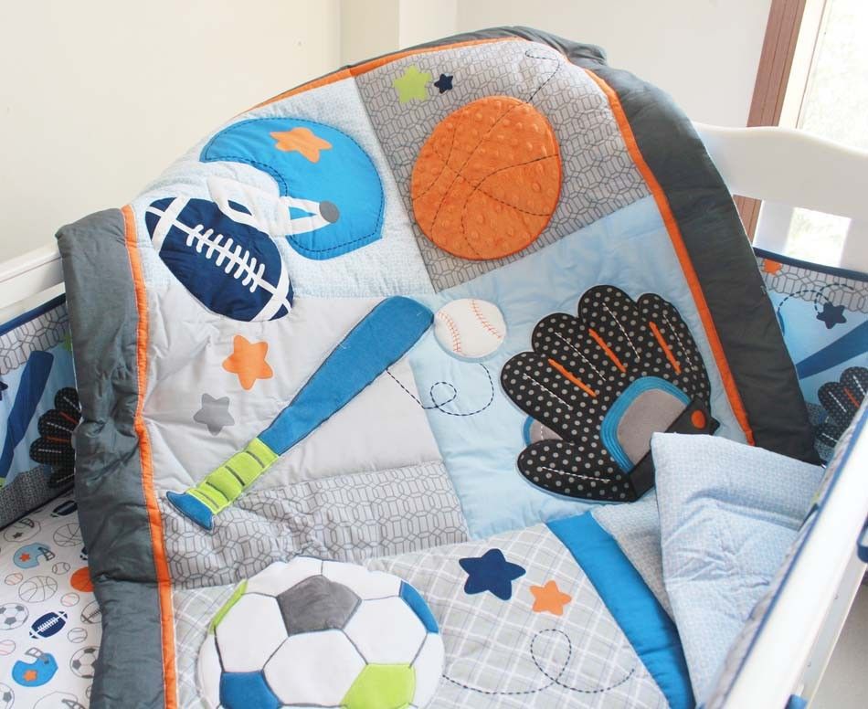 football baby bedding crib set