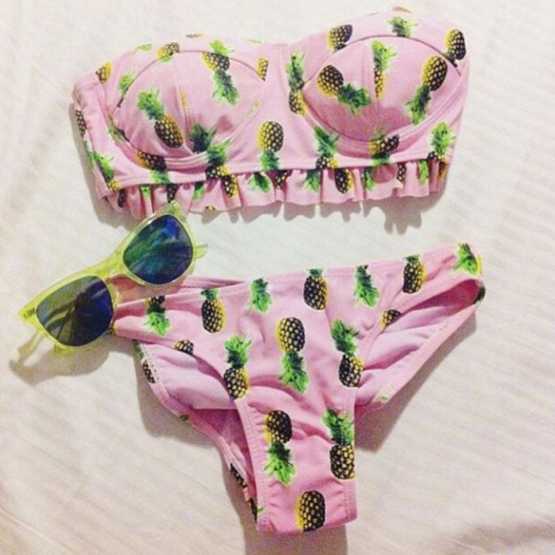 womens pineapple bikini