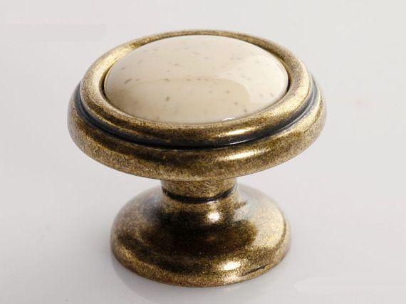 2019 Dresser Drawer Knobs Pulls Handles Brass Ceramic Cream White