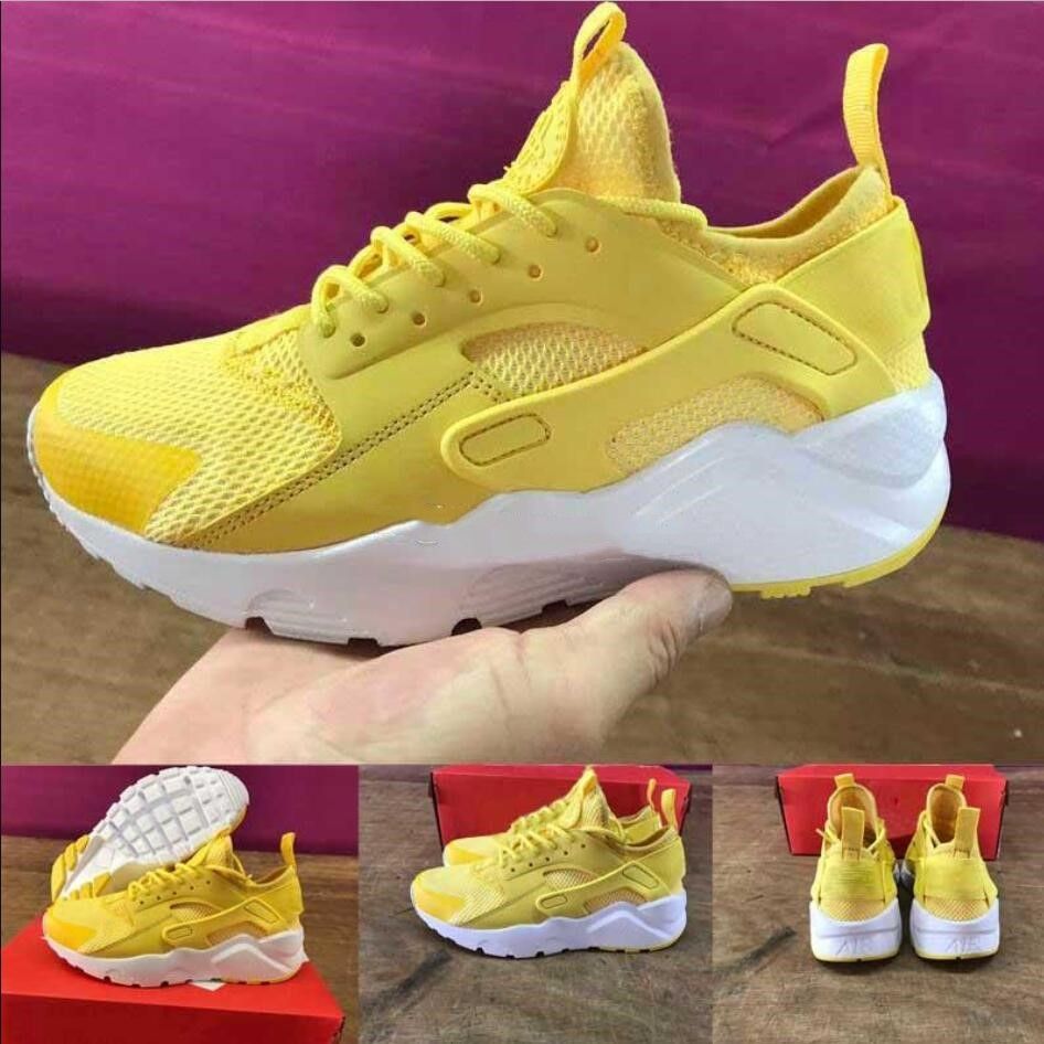 huaraches yellow and white