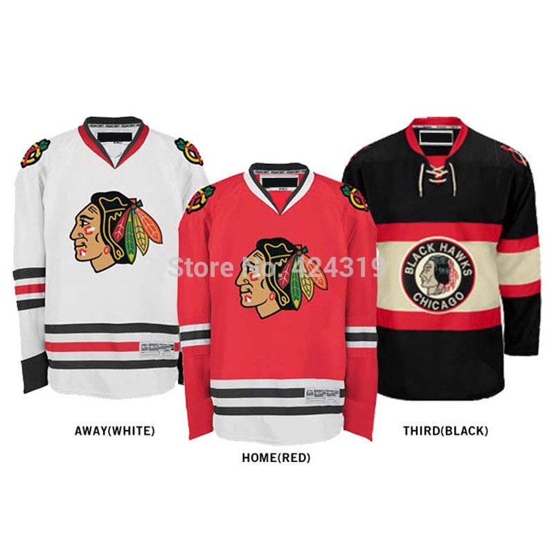 what color is the blackhawks home jersey